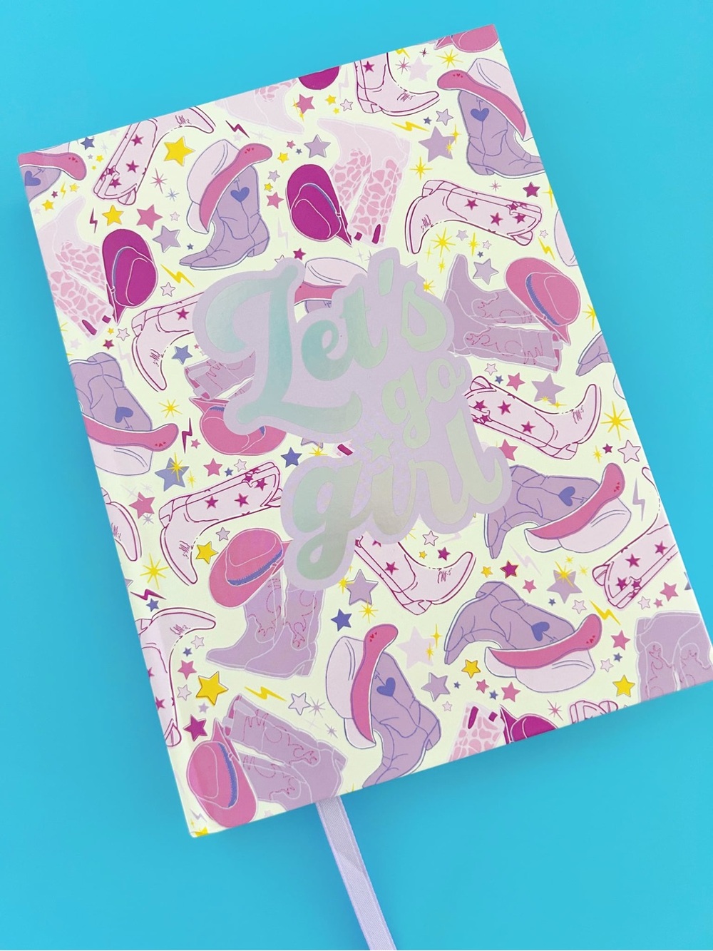 Let's Go Girl Pink & Lavender Cowboy Boots Journal
